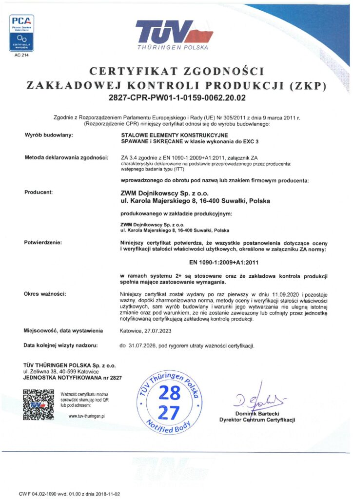 Firma ZWM DOJNIKOWSCY SP. Z O.O.